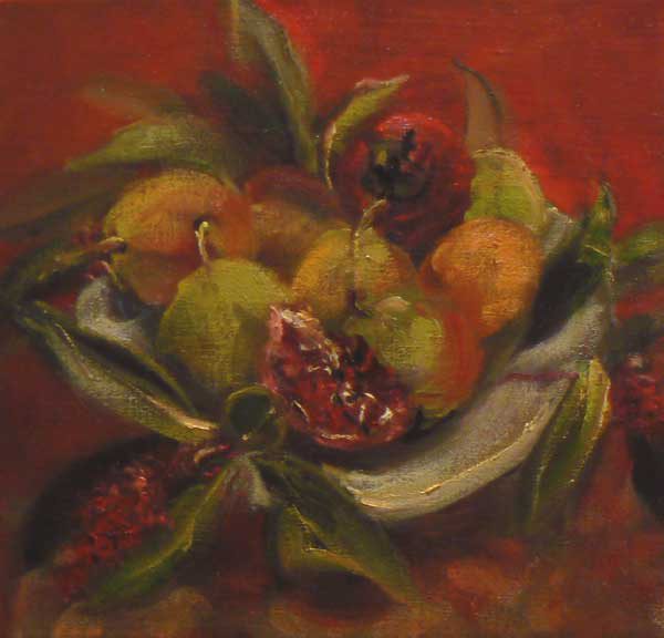 Small Red Still Life with Pomegranate